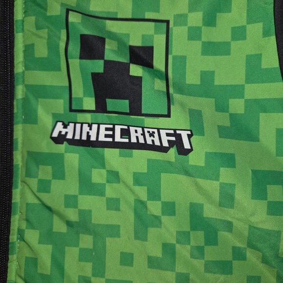 Minecraft 1416 Green Pixelated Creeper Bomber Jacket 4197 - Picture 6 of 10